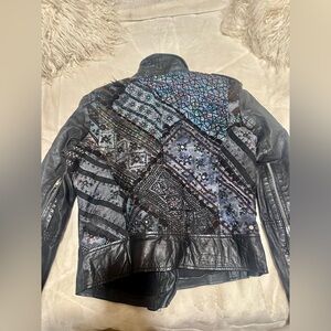 Muubaa Black Leather Jacket size 8